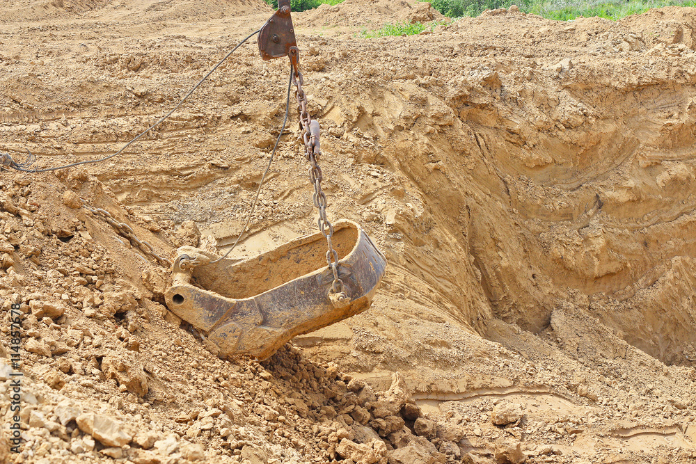 Quarry on the development of clay for brick production Quarry on the development of clay for brick production