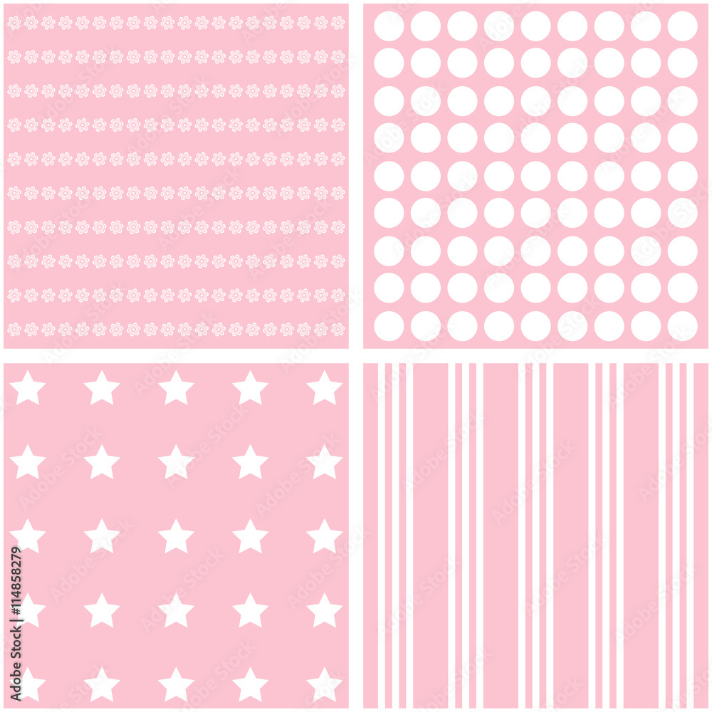 Vector set of 4 retro background patterns Vector set of 4 retro background patterns