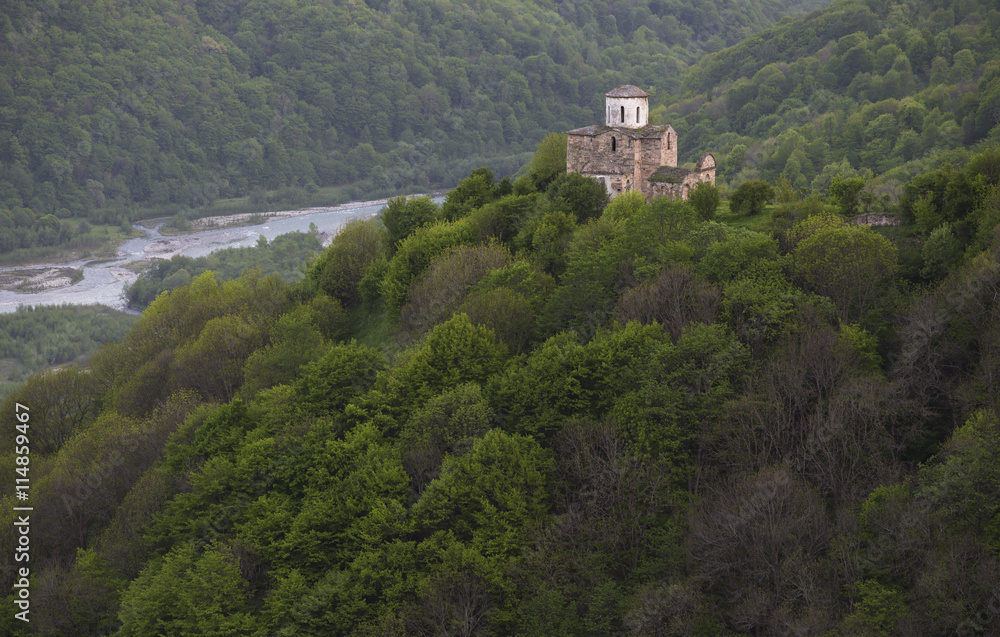 old orthodox church in the mountains