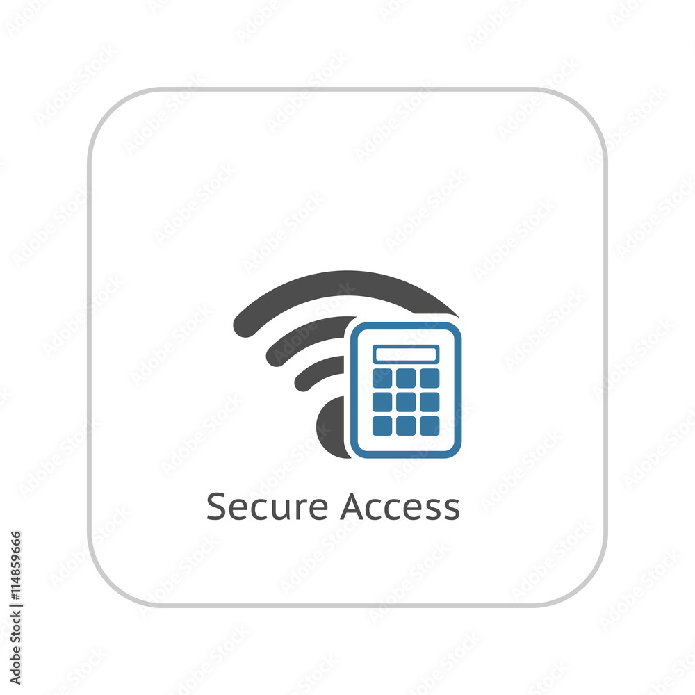 Secure Access Icon. Flat Design. Secure Access Icon. Flat Design.