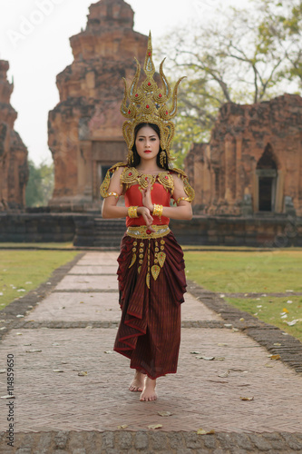 Portraits in concept Apsara.   The legend of female in the ancie