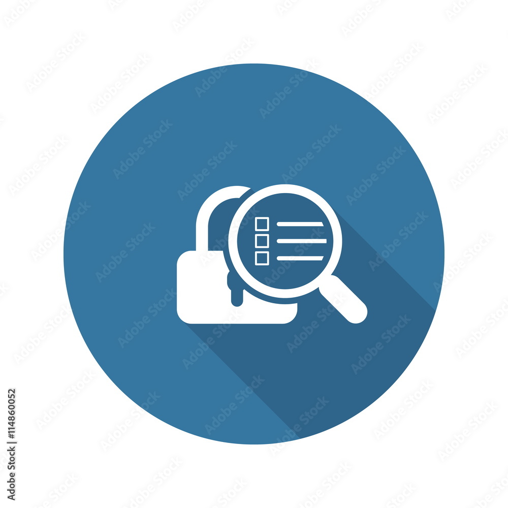 Security Scan Icon. Flat Design. Security Scan Icon. Flat Design.