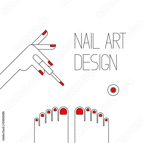 Nail art design. Illustration vector