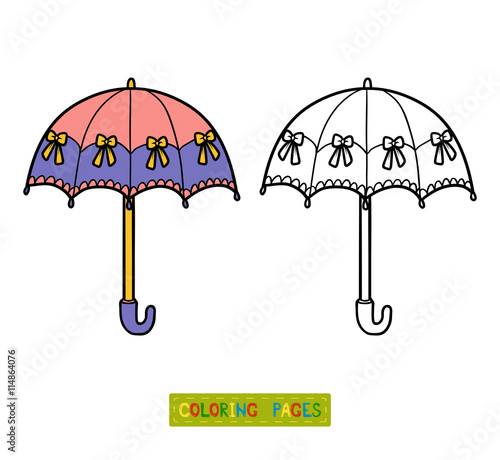 Coloring book for children, umbrella