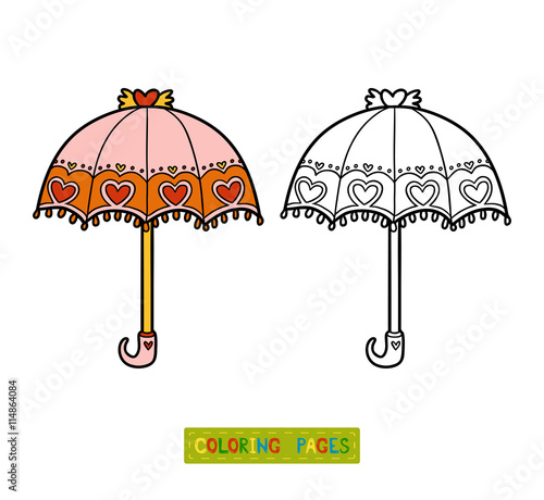 Coloring book for children, umbrella