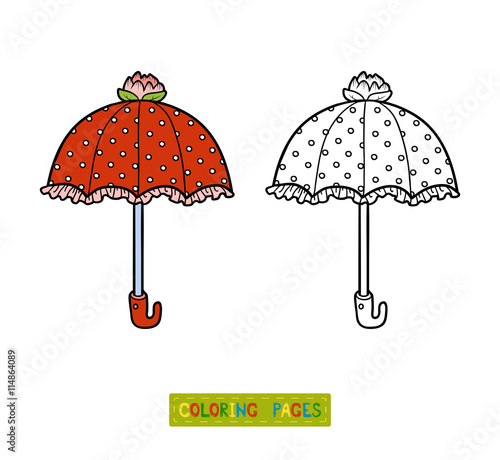 Coloring book for children, umbrella