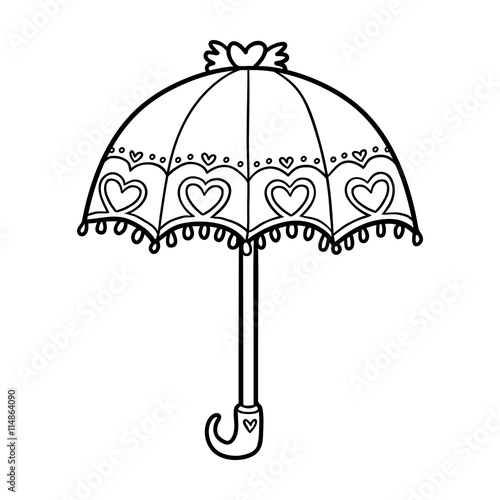 Coloring book for children, umbrella