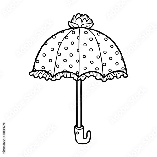 Coloring book for children, umbrella