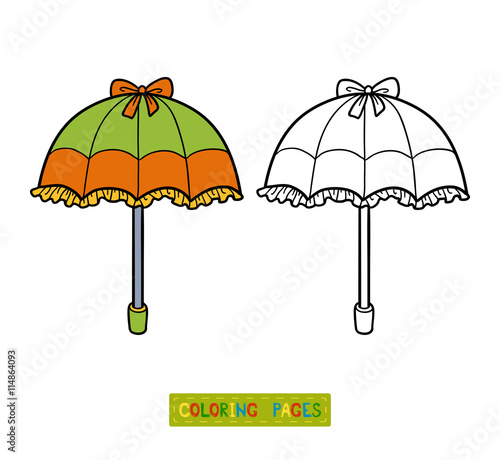 Coloring book for children, umbrella