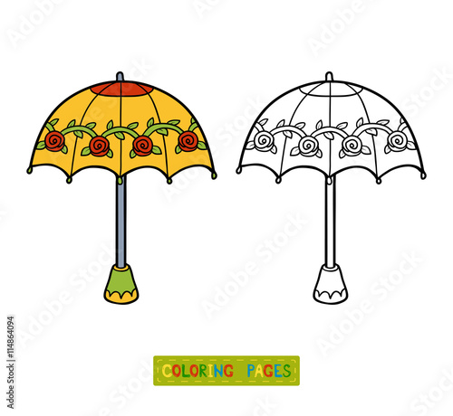 Coloring book for children, umbrella