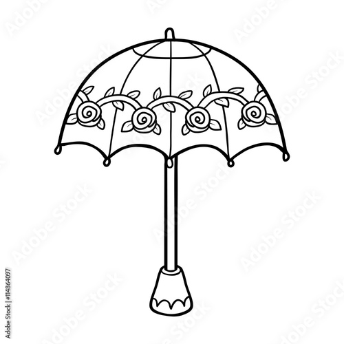 Coloring book for children, umbrella