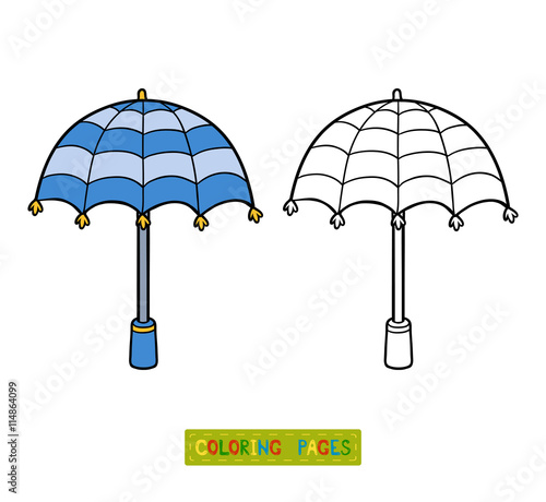 Coloring book for children, umbrella