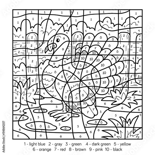 Color by number, turkey