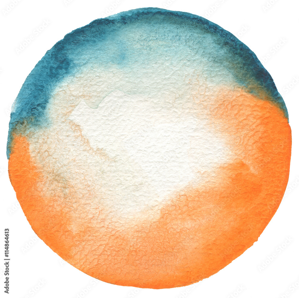 Obraz premium Circle watercolor painted background.