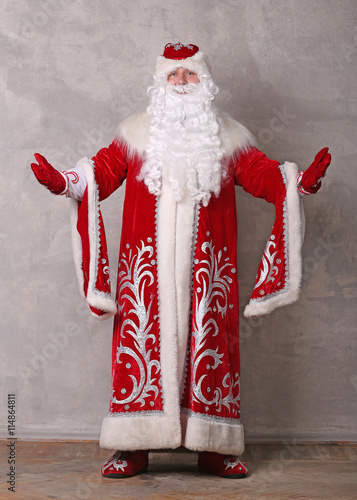 Russian Christmas, New Year Mythological Character Father Frost in red 