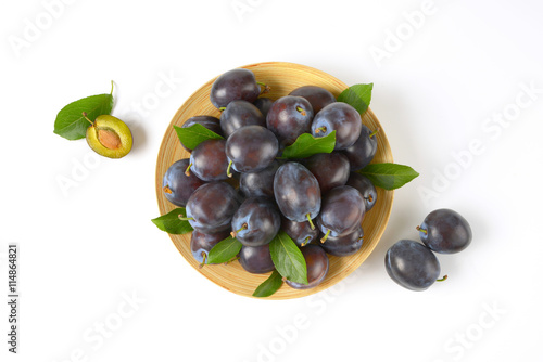 plate of fresh plums