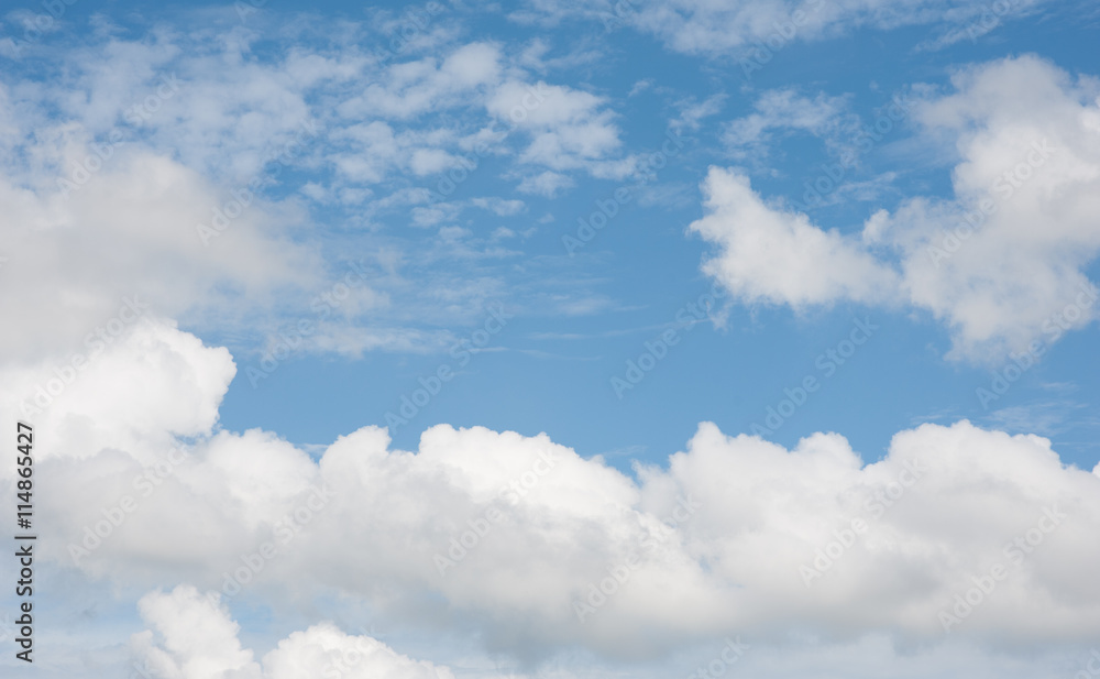Blue summer sky with white clouds, natural background. Blue summer sky with white clouds, natural background.
