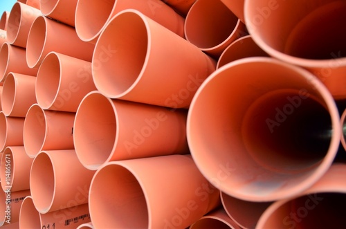 orange pvc pipes