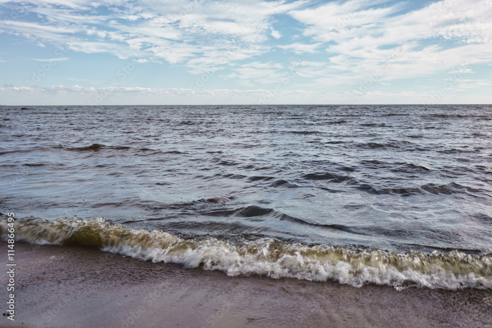 baltic sea, fin gulf coast in summer sunny day