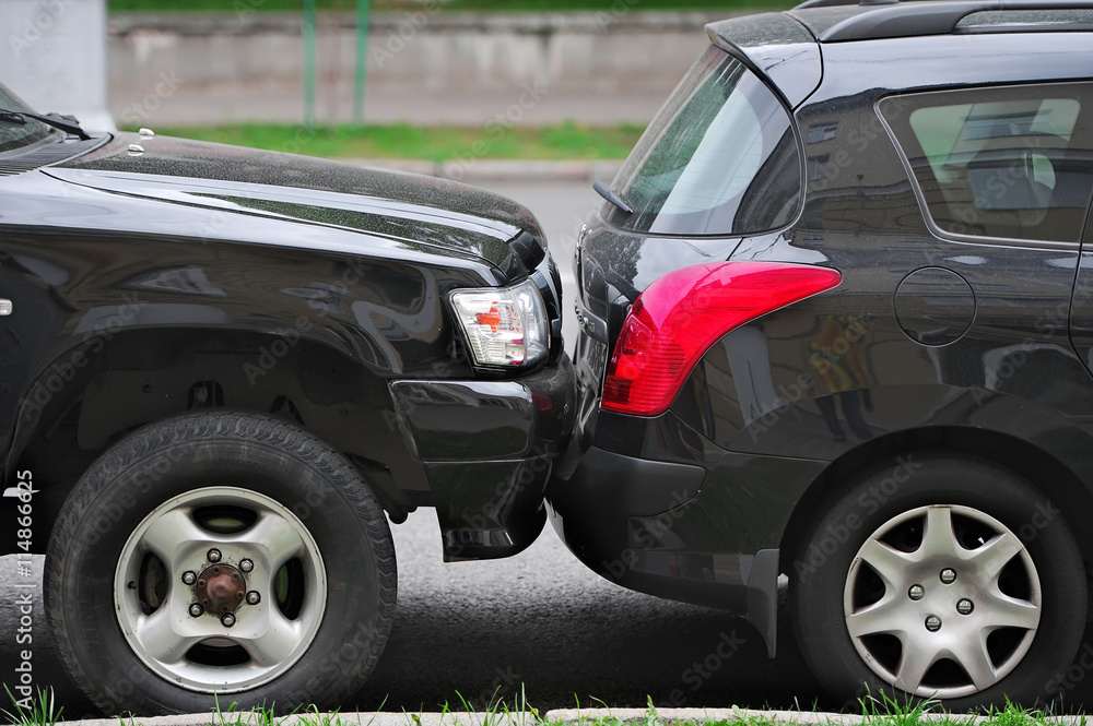 Two Cars Involved In Traffic Accident