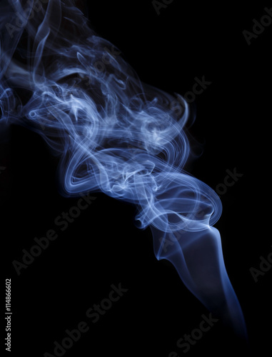 Smoke shape on black background.
