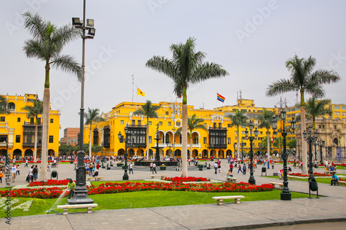 Plaza Mayor in Historic Center of Lima, Peru photo