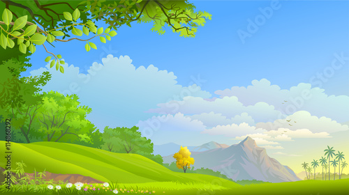 Evergreen vast fields of mother earth