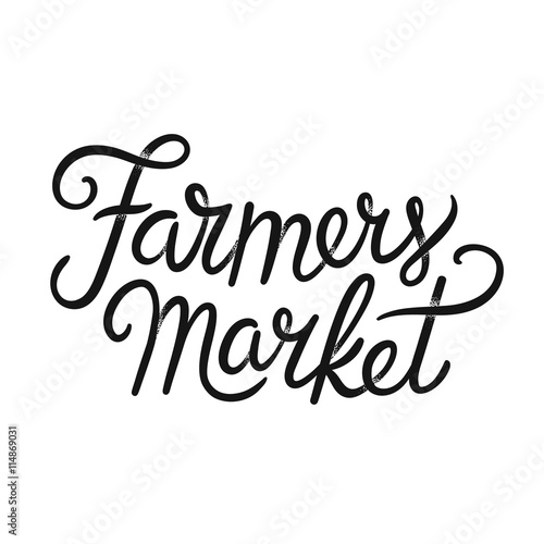 Farmers market lettering