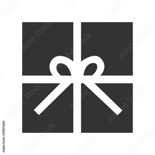 Gift flat icon. Gift box logo. Present box gear. Gift symbols.