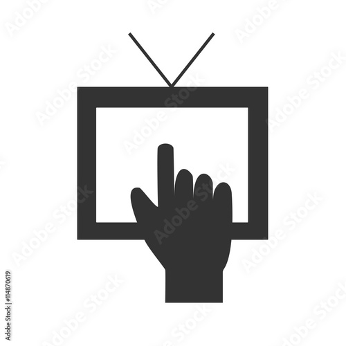 TV icon. Tv set logo. Picture of television.