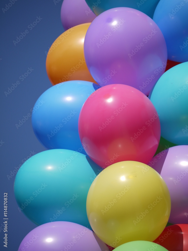 lot of multi-colored balloons 