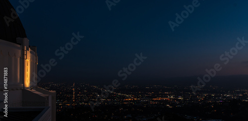 Hollywood at night from Griffith Observatory