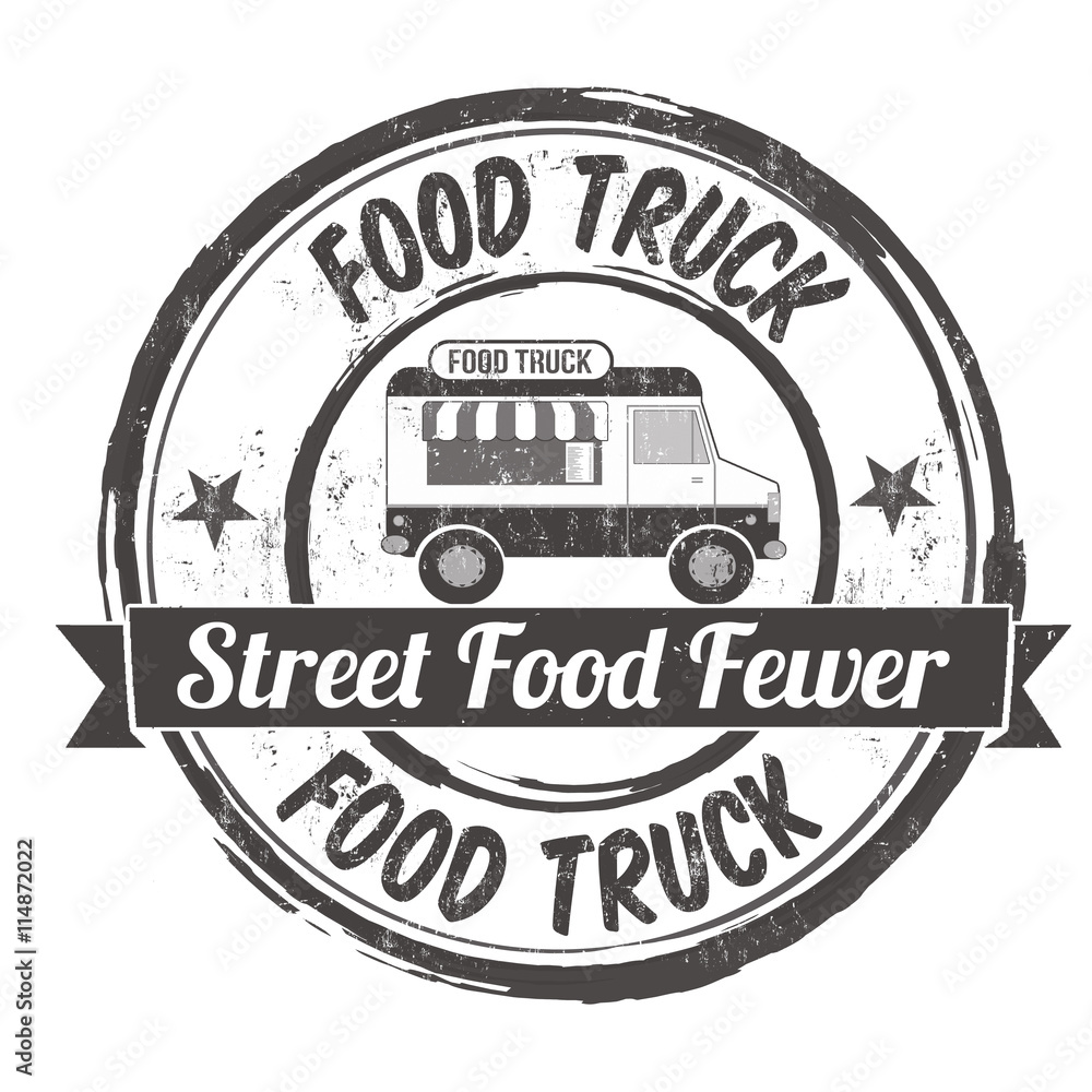 Food truck stamp Stock Vector Adobe Stock