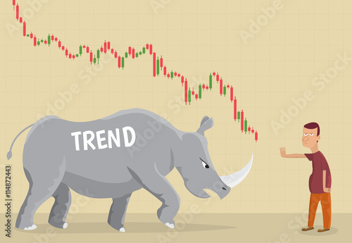 Trend as a rhino.Financial metaphor.