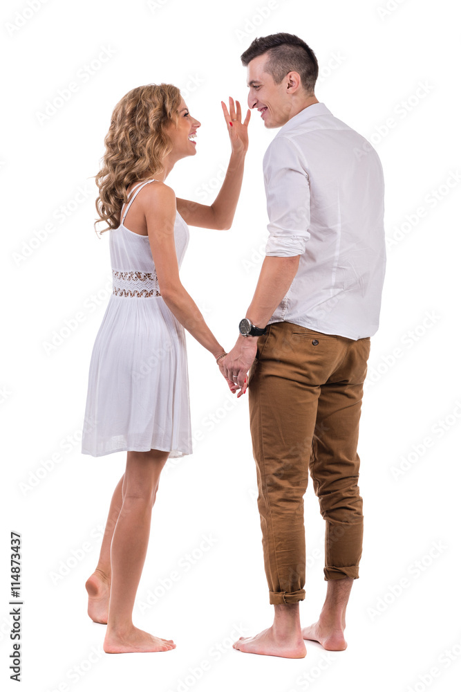 Surprised young couple on white background, isolated Surprised young couple on white background, isolated
