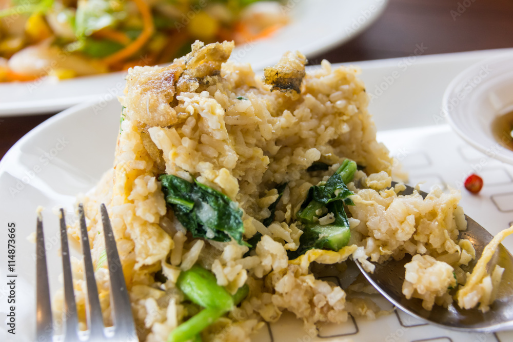 fried rice with trichogaster pectoralis thai food fried rice with trichogaster pectoralis thai food
