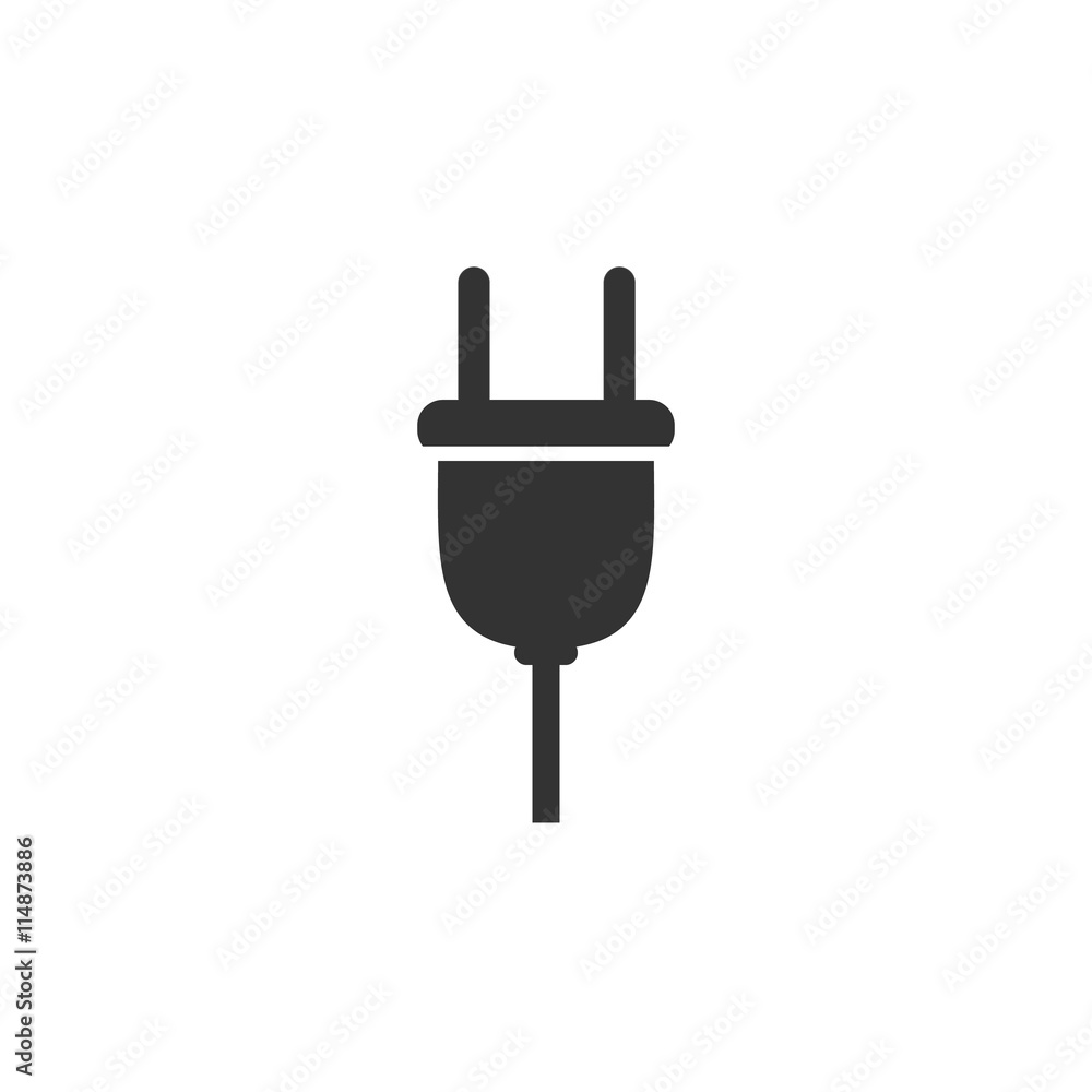 wire with the plug . symbol of electricity wire with the plug . symbol of electricity