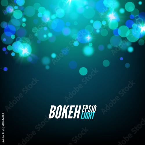 Festive Colorful bokeh background lights. Abstract Vector illustration