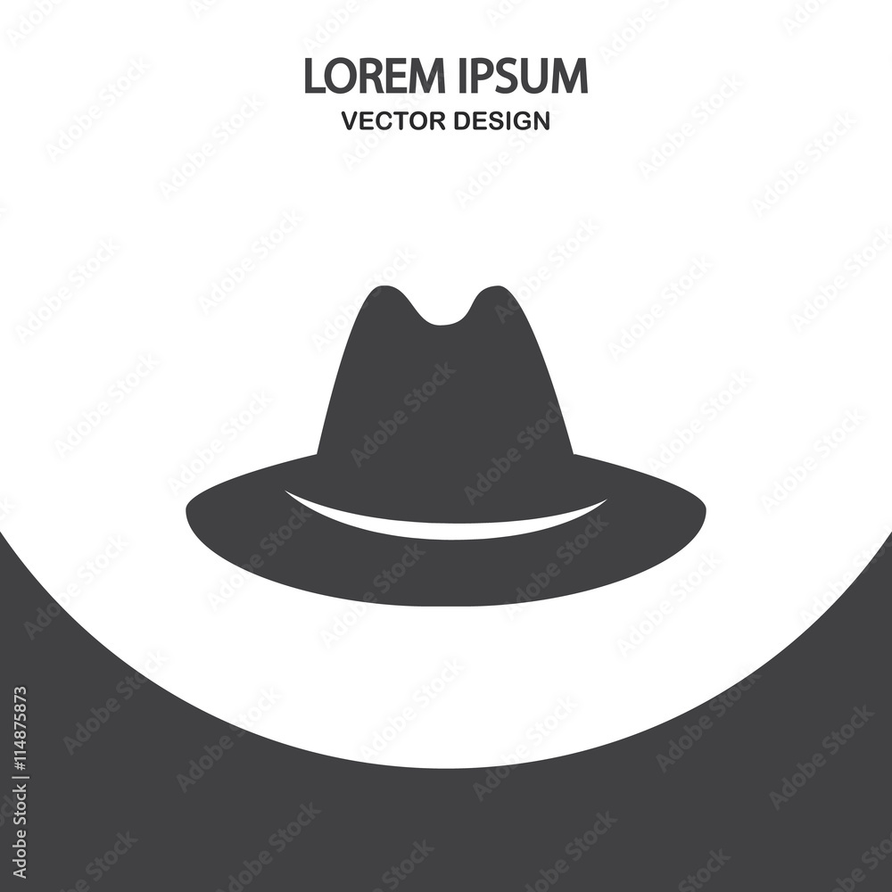 Fototapeta premium Man hat icon on the background