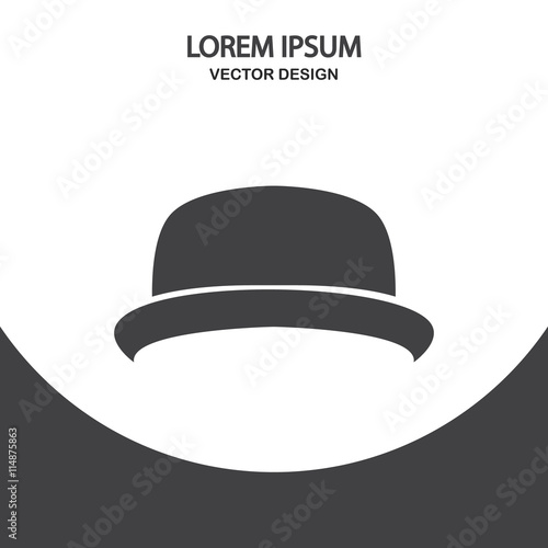 Man hat icon on the background