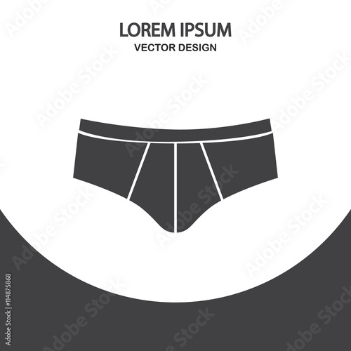 Man panties icon on the background