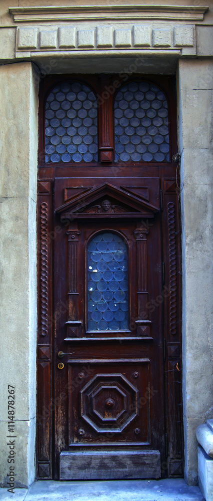 old door in the city building