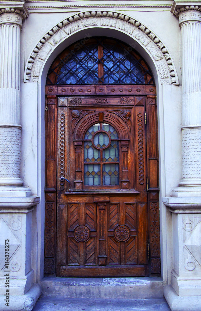 old door in the city building