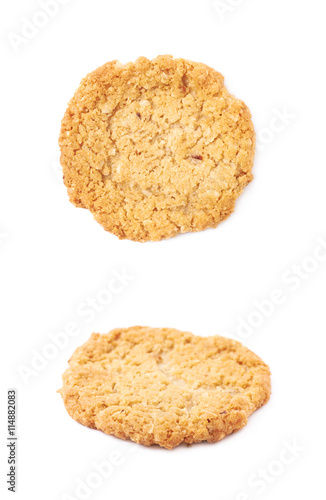 Oatmeal cookie isolated