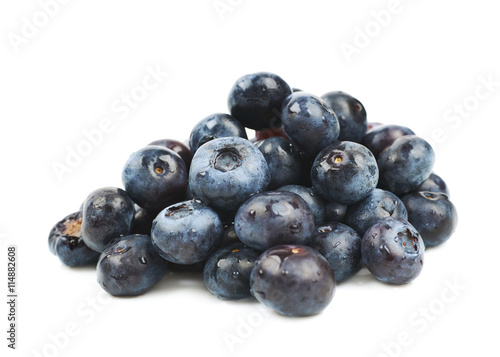 Pile of bilberries isolated