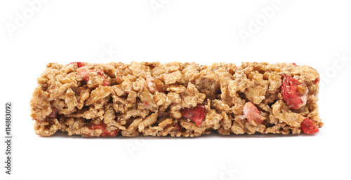 Nutrient chewy grains bar isolated photo