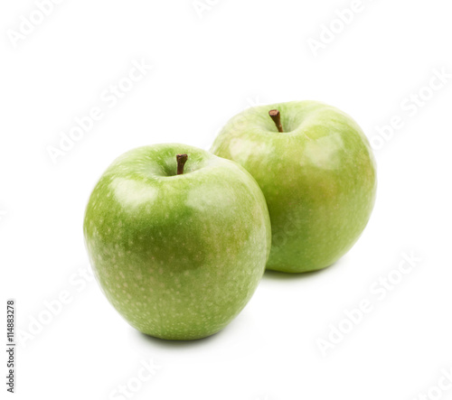 Green granny Smith apple isolated