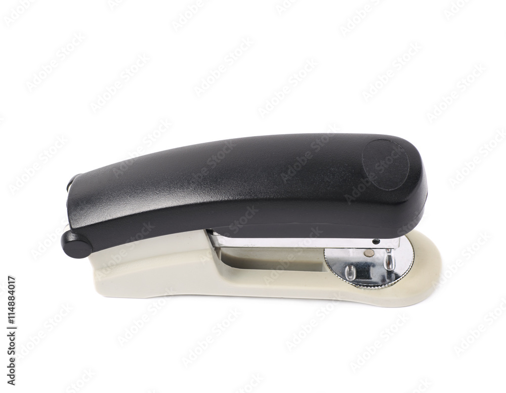 Black office stapler isolated Black office stapler isolated