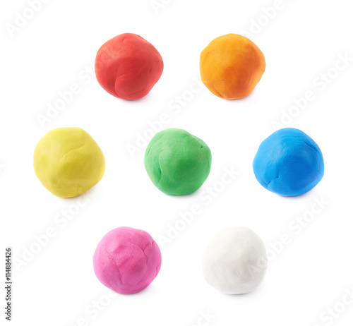 Single plasticine ball isolated