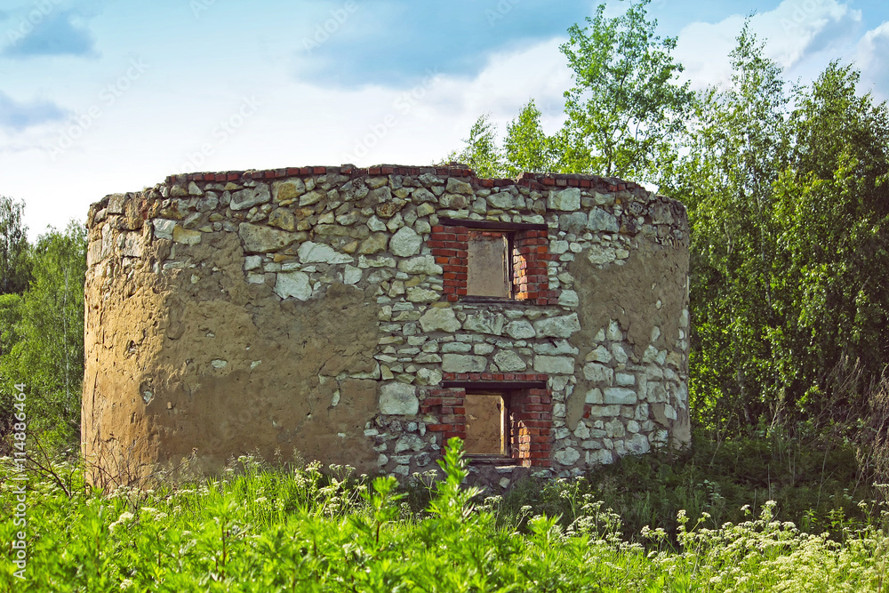 abandoned old round building abandoned old round building